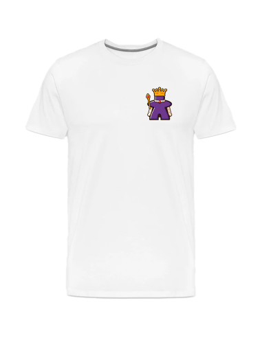 T-Shirt Meeple Roi violet