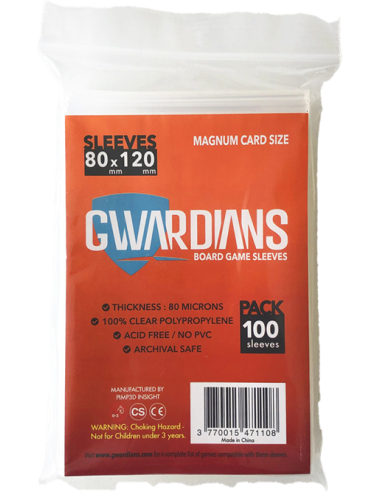 Protège-cartes Gwardians Sleeves 80 x 120mm